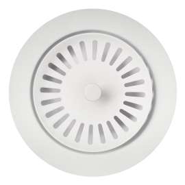 Color-Coordinated Metal Disposal Flange - White, 240328