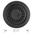 Color-Coordinated Metal Disposal Flange - Anthracite, 240333