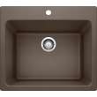 K-401922 22-in X 25-in Liven Granite Laundry Sink with Strainerin Cafe Brown
