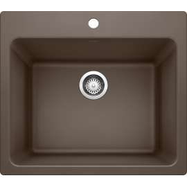 K-401922 22-in X 25-in Liven Granite Laundry Sink with Strainerin Cafe Brown