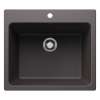 Liven SILGRANIT 25" Single Bowl Dual Mount Laundry Sink - Cinder, 401923
