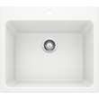KFA-401927 22-in X 25-in Liven Granite Laundry Sink with Pull-Down Faucet, Basket, and Strainer in White