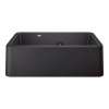 Ikon SILGRANIT 33" Double Bowl Apron-Front Farmhouse Sink with Low Divide - Anthracite, 402322