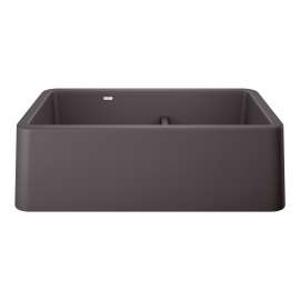 Ikon SILGRANIT 33" Double Bowl Apron-Front Farmhouse Sink with Low Divide - Cinder, 402326