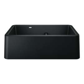KA-402525 Ikon 33" Apron Low Divide Sink Kit in Coal Black