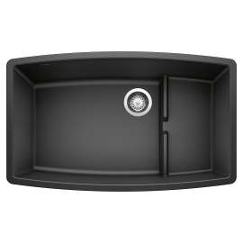 Performa Cascade SILGRANIT 32" Single Bowl Undermount Kitchen Sink with Colander - Anthracite, 440064