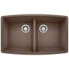 Performa SILGRANIT 33" 50/50 Double Bowl Undermount Kitchen Sink - Café, 440068