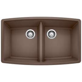 Performa SILGRANIT 33" 50/50 Double Bowl Undermount Kitchen Sink - Café, 440068