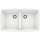 Performa SILGRANIT 33" 50/50 Double Bowl Undermount Kitchen Sink - White, 440071