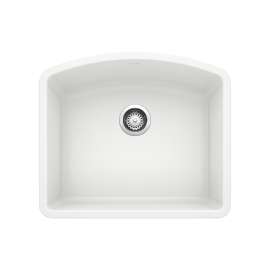 Diamond SILGRANIT 24" Single Bowl Undermount Kitchen Sink - White, 440175