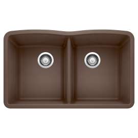 Diamond SILGRANIT 32" 50/50 Double Bowl Undermount Kitchen Sink - Café, 440182