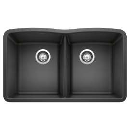 Diamond SILGRANIT 32" 50/50 Double Bowl Undermount Kitchen Sink - Anthracite, 440184
