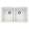KA-440185 Diamond Equal Double Bowl Sink Kit in White