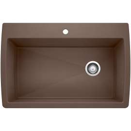 Diamond SILGRANIT 33.5" Super Single Dual Mount Kitchen Sink - Café, 440192