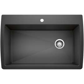 Diamond SILGRANIT 33.5" Super Single Dual Mount Kitchen Sink - Anthracite, 440194