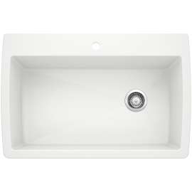 Diamond SILGRANIT 33.5" Super Single Dual Mount Kitchen Sink - White, 440195
