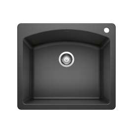 Diamond SILGRANIT 25" Single Bowl Dual Mount Kitchen Sink - Anthracite, 440210