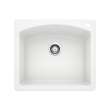KA-440211 Diamond Single Bowl Dual Mount Sink Kit in White