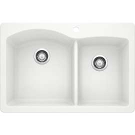 1-3/4 Bowl Dual Mount Sink Kit including Dual Finish Pull-Down Faucet with 1.5 gpm, Decorative Basket Stainer and Waste Flange