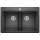 Diamond SILGRANIT 33" 50/50 Double Bowl Dual Mount Kitchen Sink - Anthracite, 440220