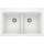 Diamond SILGRANIT 33" 50/50 Double Bowl Dual Mount Kitchen Sink - White, 440221