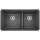 Precis SILGRANIT 33" 60/40 Double Bowl Undermount Kitchen Sink - Anthracite, 441128