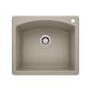 Diamond SILGRANIT 25" Single Bowl Dual Mount Kitchen Sink - Truffle, 441280