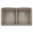 KA-441286 Diamond Equal Double Bowl Sink Kit in Truffle