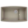 Performa Cascade SILGRANIT 32" Single Bowl Undermount Kitchen Sink with Colander - Truffle, 441291