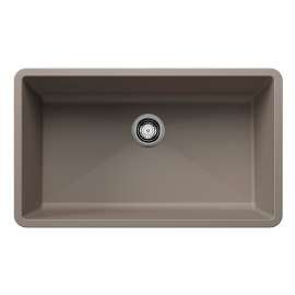 Precis SILGRANIT 32" Super Single Undermount Kitchen Sink - Truffle, 441297