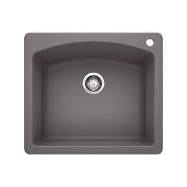 KA-441463 Diamond Single Bowl Dual Mount Sink Kit in Cinder