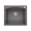 Diamond SILGRANIT 25" Single Bowl Dual Mount Kitchen Sink - Cinder, 441463