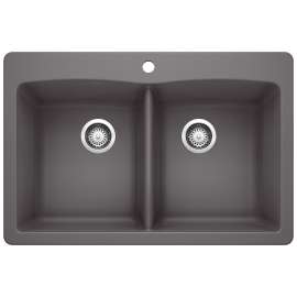KA-441466 Diamond Equal Double Dual Mount Sink Kit in Cinder