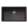 Precis SILGRANIT 32" Super Single Undermount Kitchen Sink - Cinder, 441478