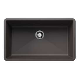 Precis SILGRANIT 32" Super Single Undermount Kitchen Sink - Cinder, 441478