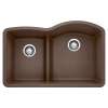Diamond SILGRANIT 32" 40/60 Reverse Double Bowl Undermount Kitchen Sink with Low Divide - Café, 441609