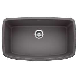 Valea SILGRANIT 32" Super Single Undermount Kitchen Sink - Cinder, 441611