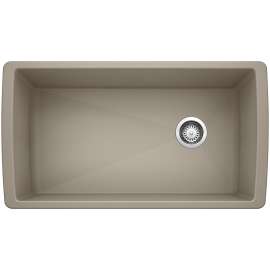 Diamond SILGRANIT 33" Super Single Undermount Kitchen Sink - Truffle, 441765