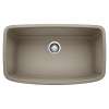 Valea SILGRANIT 32" Super Single Undermount Kitchen Sink - Truffle, 441772