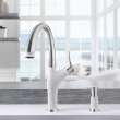 Artona Pull-Down Dual-Spray Kitchen Faucet - PVD Steel/White, 442036