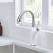 Artona Pull-Down Dual-Spray Kitchen Faucet - PVD Steel/White, 442036