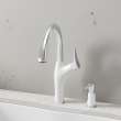 Artona Pull-Down Dual-Spray Kitchen Faucet - PVD Steel/White, 442036