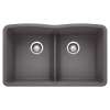 KA-442071 Diamond Equal Double Low Divide Sink Kit in Cinder
