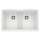 KA-442074 Diamond Equal Double Low Divide Sink Kit in White