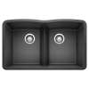 Diamond SILGRANIT 32" 50/50 Double Bowl Undermount Kitchen Sink with Low Divide - Anthracite, 442075