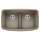 KA-442197 Valea Equal Double Low Divide Sink Kit in Truffle