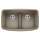 Valea SILGRANIT 32" 50/50 Double Bowl Undermount Kitchen Sink with Low Divide - Truffle, 442197