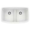 KA-442199 Valea Equal Double Low Divide Sink Kit in White