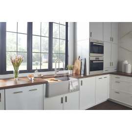 KF-442500-M Empressa Blanco KF-442500 Empressa Pull-Down Kitchen Faucet with Soap Dispenser in Stainless