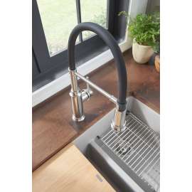 KF-442509 Empressa Semi-Pro Kitchen Faucet with Soap Dispenser in Stainless